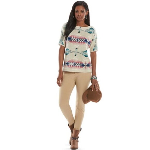 Chaps Southwestern Tribal Top - Picture 5 of 9